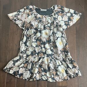 Abercrombie & Fitch Angel Sleeve Sheer Mini Dress